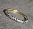 Vtg Chinese Cloisonn   Enamel Floral Bangle Handcrafted Filigree Jewelry Gift