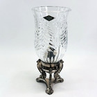 Vintage Shannon Crystal Candle Holder With Metal Stand Usa Hand Crafted Godinger