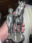 Michael Ricker Pewter 1990 Boy W  Pony Horse 540 1000 5  Tall