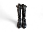 Black Leather Military Combat Boots For Men s Monk Style Tanker Boot