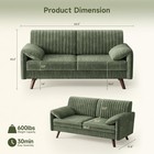 64 5  Loveseat Sofa  Chenille Loveseat Couch For Living Room  Green