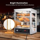 Wechef 15  Commercial Food Warmer 3-shelf Countertop Catering Pizza Display Case