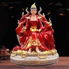 Resin Nine Tailed Fox Fairy Buddha Statues Fengshui Accessories Home Decoration