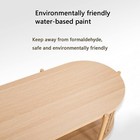 Bamboo Coffee Table 2-tier Oval Coffee Table With Storage Shelf Mid Century