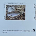 1996 Michigan State Trout   Salmon Stamp Sheet 15 Stamps Dnr  Sheet   Will Vary