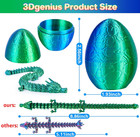3d Printed Dragon Eggs With Poseable Dragons     4pc Set Fantasy Toy Gift