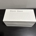 Storm Glass Weather Station Predictor  Barometer Medium  White  Natural Wood 8   