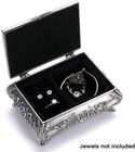 Hipiwe Vintage Metal Jewelry Box Small Trinket Storage Small  Silver 