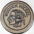 Detroit Lakes  Minnesota  Souvenir Token  Buffalo indian Head Wooden Nickel