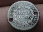 1842 P Seated Liberty Half Dime- Philadelphia  About Good Details  Holed Twice