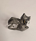 Vintage Pewter Dragon Figurine Lot Quartz Crystal Spooniques 1988 Fantasy