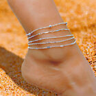 5pcs set Silver Ankle Bracelet Foot Chain Women Beach Jewelry Gifts Anklet    