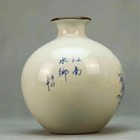 16 5cm Old Chinese Blue And White Porcelain Qing Dynasty Belly Vase