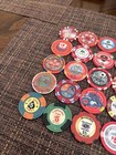 Lot Of  25  Casino Chips From All Over   5 On Up    free Shipping  