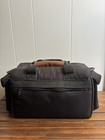 Canon Vintage Camera Bag Black Canvas Brown Leather Shoulder Case Retro Carrying