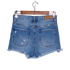 Denim Colab Womens 100  Cotton Cut Off Denim Shorts Size 26 High Rise Med Wash