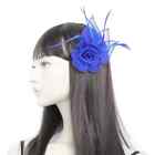 Small Sinamay Flower Feathers Fascinator Brooch Clip Royal Ascot Races Wedding B