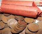One Wheat Penny Roll - 50 Pennies Per Roll          Free Shipping        