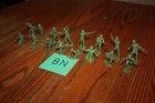 Marx Army Battleground 16-piece Lot Of Vintage American Soldiers Tank Bn - Mpc