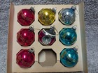 Vintage Lot Of 17 Glass Shiny Brite Christmas Tree Ornaments With Glitter