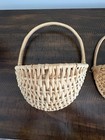 Vintage Wicker Half Round Nesting Baskets - Set Of The 3 - Cottage Core