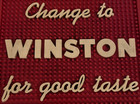 Vintage Winston Cigarettes Bar Mat Rubber Tobacciana Advertising Sign 1960s