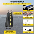 Heavy Duty Rubber Cable Protectors 3 Pack 2 Channel 11000lbs Driveway Ramp