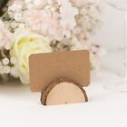 Natural 10 Semicircle 2 5  Wood Table Sign Holders Place Cards Party Decorations