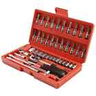 46pcs Socket Spanner Tool Set Kit Ratchet Wrench Combination Autocar Repair Tool