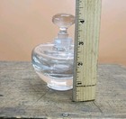 Antique Glass Perfume Bottle With Stopper Vintage Art Nouveau Decor 1920s    