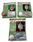 3 Vintage Mcm Leewards Boutique Sequin Bead Christmas Ornament Kits Nos