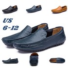 Men s Casual Leather Loafers Comfortable Breathable Driving Dress Shoes Slip On