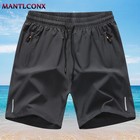 1-pack Quick-dry Men s Athletic Shorts With Zipper Pockets For Gym Running