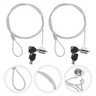 2 Sets Laptop Lock Office Computer Cable Locking Flexible Security