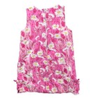 Vtg Lilly Pulitzer Shift Dress Girls Pink White Floral Sleeveless Cotton Size 5