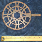 Antique Vintage Cast Iron Stove Top Trivet Grate Spider Web Lattice Handle 9 