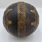 Vintage Anglo Indian Brass Copper Wood Decorative Ball Orb Sphere India 12 8oz