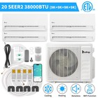 38000 Btu 4 Zone Ac Ductless Mini Split Air Conditioner Heat Pump  4 X 9000 Btu