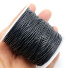 Craft Black Waxed Cotton Cord Beading String Thread 1mm 1 5mm 2mm Spool Necklace