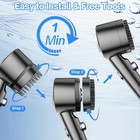 Filtered Shower Head With Handheld  High Pressure Water Flow And Light Gray 