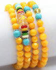 6mm Tibet Buddhist 108 Yellow Tridacna Shell Prayer Beads Lama Necklace bracelet