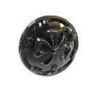 Antique Hatpin Large Black Glass Shamrock