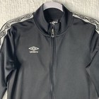 Umbro Warm Up Jacket Youth Large 12 14 Black Zip Up