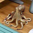 Brass Octopus Figurine Statue Animal Figurines Toys Home Desktop Decoration