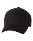 Flexfit - Cotton Blend Cap  Baseball Hat  Black  Blank  Mid Profile  New  6277 