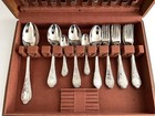 Antique Italian 800 Silver 47 Piece Flatware Set W chest