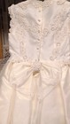 Girls White Lace Formal Dress W  Bow  Size 8 - Flower Girl First Communion