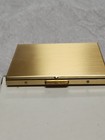 Vintage Gold Tone Metal Pocket Photo Album Wallet Size W photo Holder Compact 