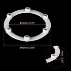 4 Pcs 2 7  Rotating Swivel Stand With Steel Ball Lazy Susan 0 23x2 15  White