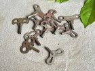 Rare Old Vintage Handmade Original Brass Steampunk Victorian Clock Key Lot Of 10